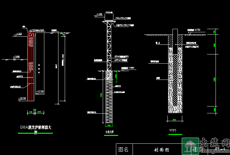 某地区基坑土钉墙支护设计方案图纸